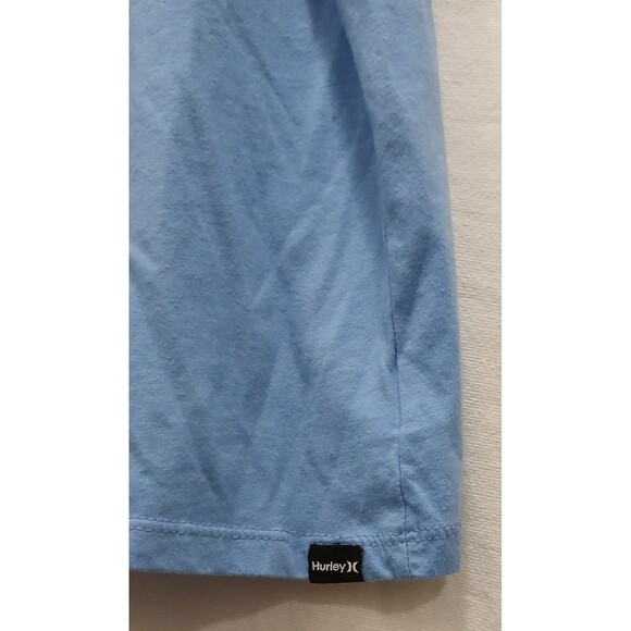 Hurley Men’s XXL Blue Surf T-Shirt Double Sided Graphic Beach Skate Tee - Picture 5 of 7